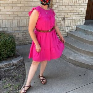 LOFT Vibrant Pink Casual Dress